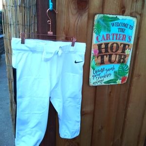 NEW Nike Men's Football Pants Sz Large White Black